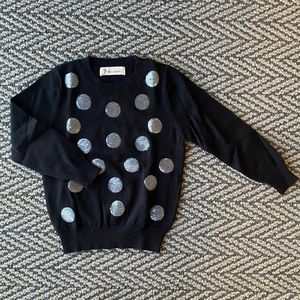 Little kids sequin polka dot sweater